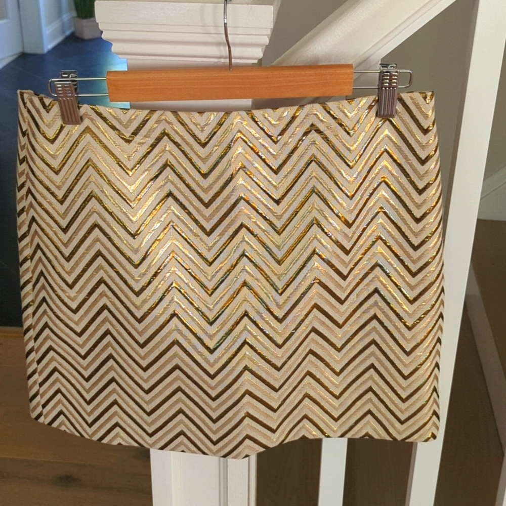 JCrew metallic skirt